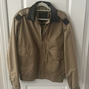 Sporty's Pilot Shop Type A-5 Flight Bomber Jacket Leather Accents Size‎ Large